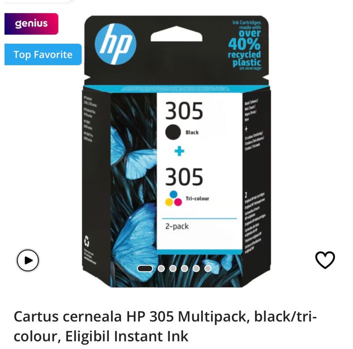 CARTUȘE CERNEALĂ HP 305 2 pack sigilate