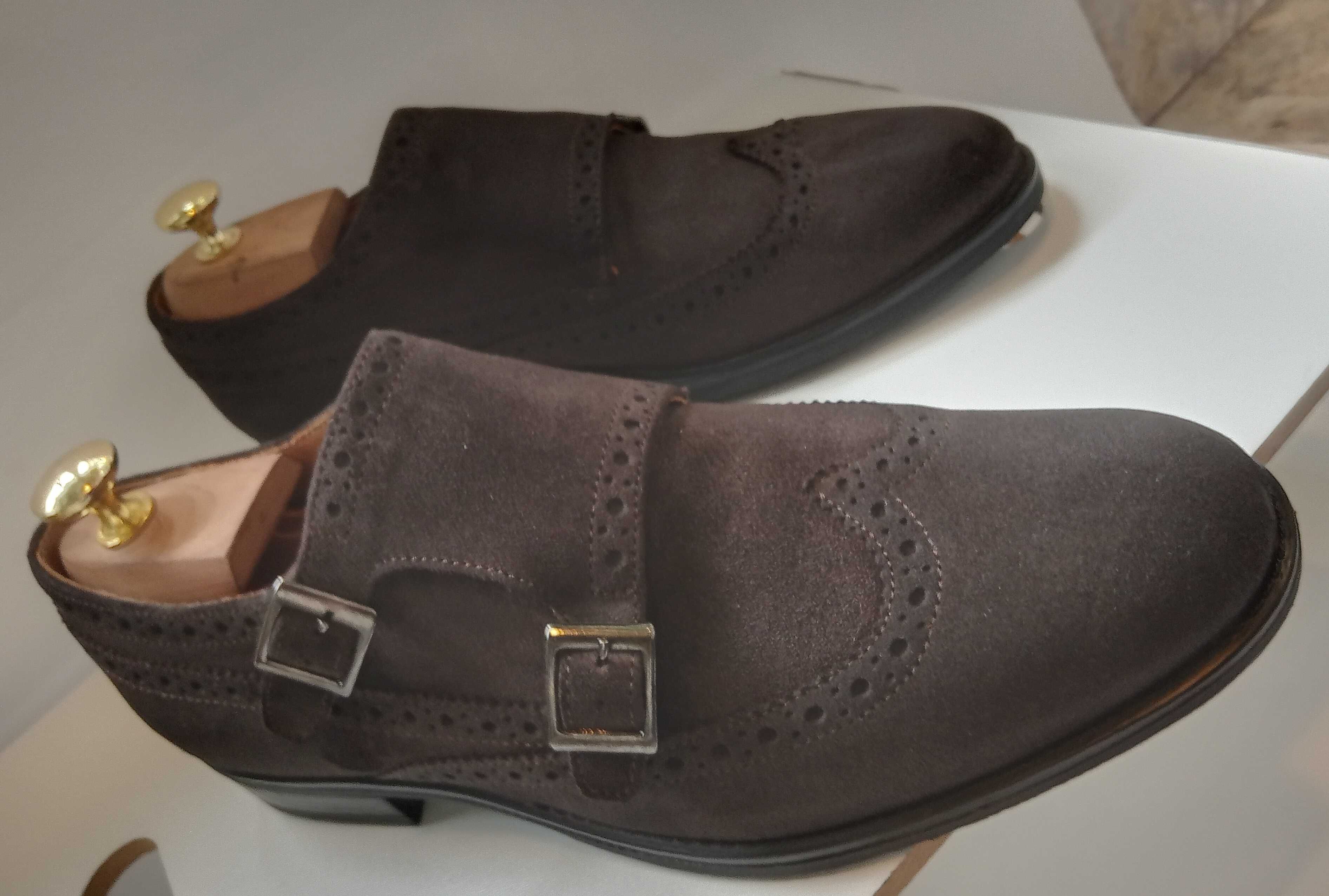 Pantofi monk premium Gino Rossi 41 piele naturala moale