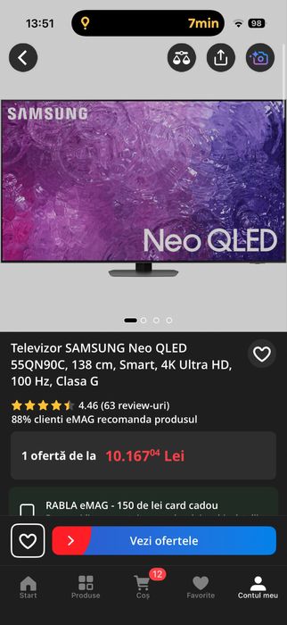 Samsung Qled QE55QN90C