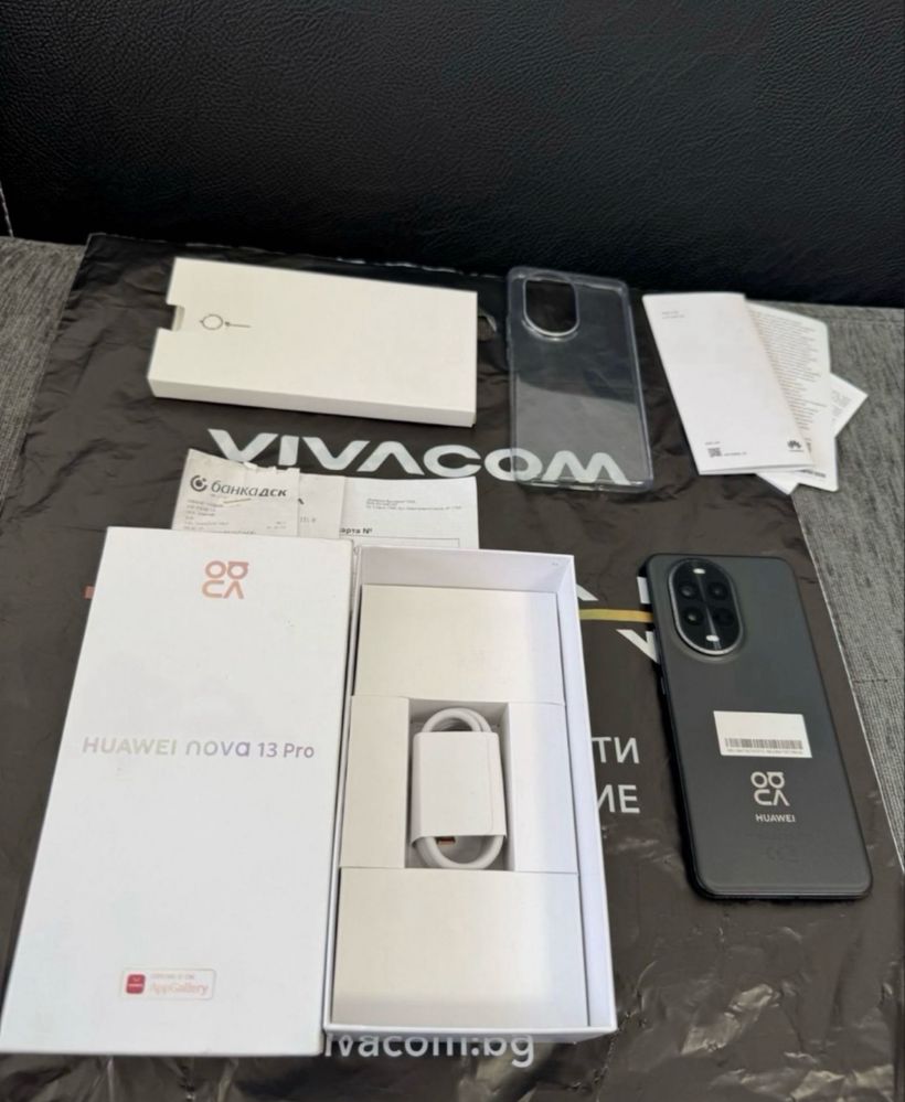КАТО НОВ 512GB Huawei Nova 13 PRO Vivacom Гаранция 2027 г. Black