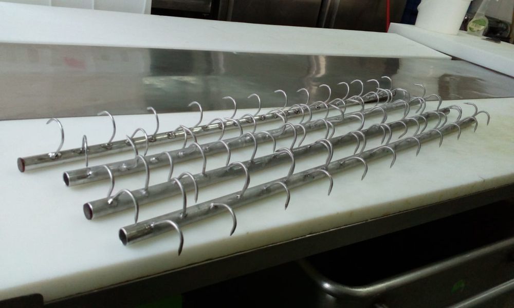 Bețe inox,  masina  injectat  Ruhle