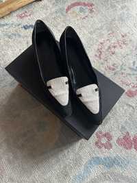 Emporio Armani Оригинални  Елегантни Обувки с нисък ток черно бели