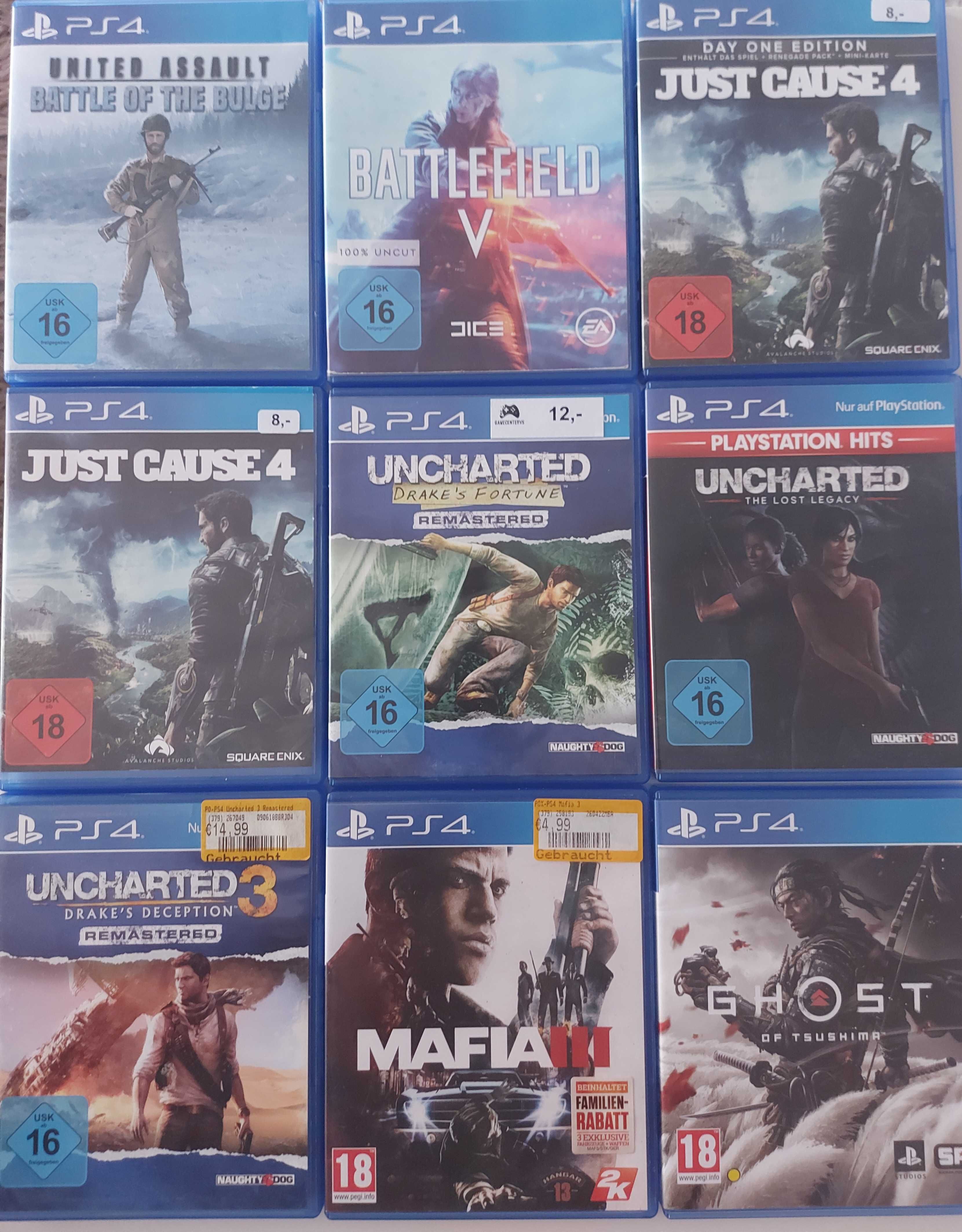 Продавам игри използвани за PS4