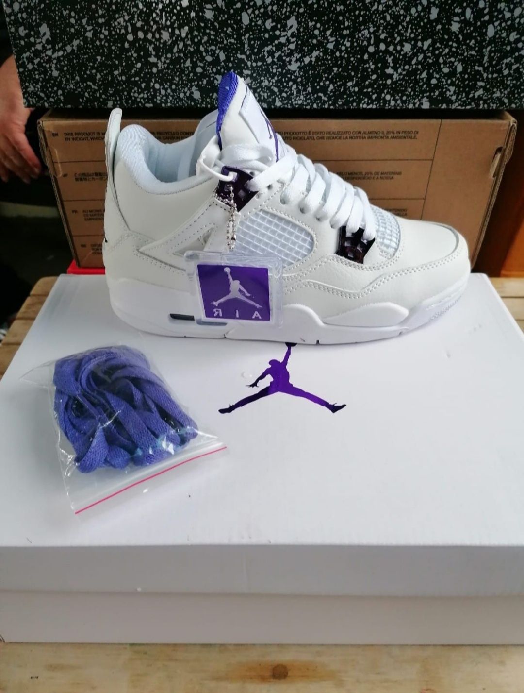 Jordan 4 metalic purple