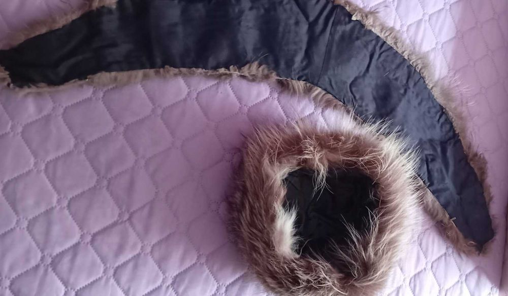 Шапка и яка от сребърна лисица