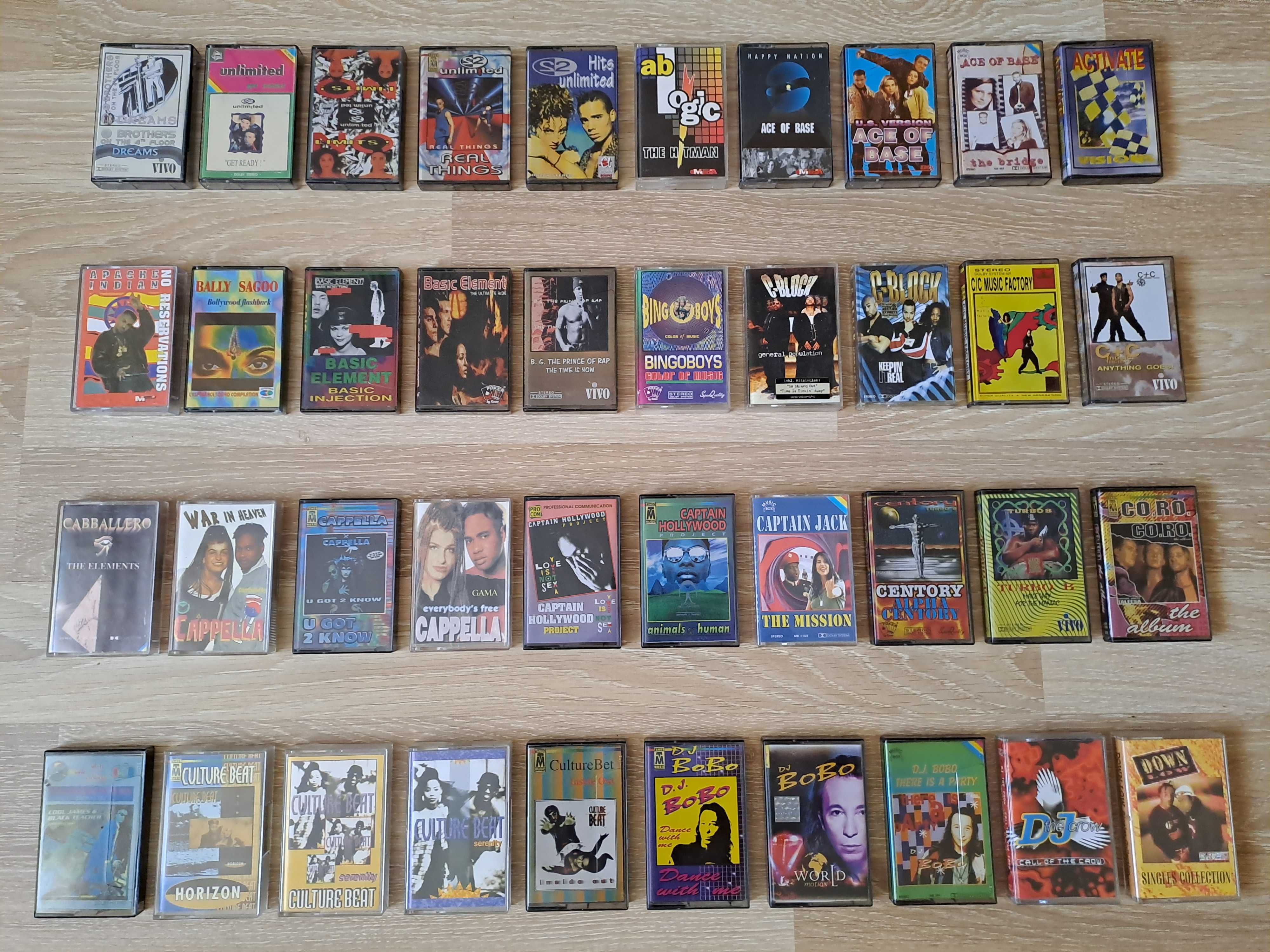 Colectie casete audio originale - muzica Eurodance -anii '90- RARITATI