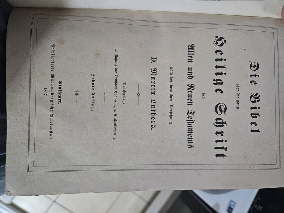 Biblie anul 1897 Luther !