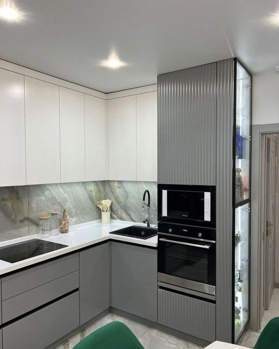 Кухонный Гарнитур Прихошка Угловая Кухня Прямая Мебель Шкаф Кухни