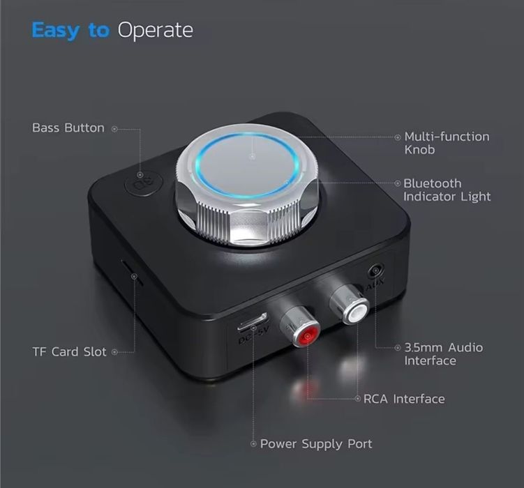 Receptor Bluetooth audio cu efect 3D – sunet imersiv și clar