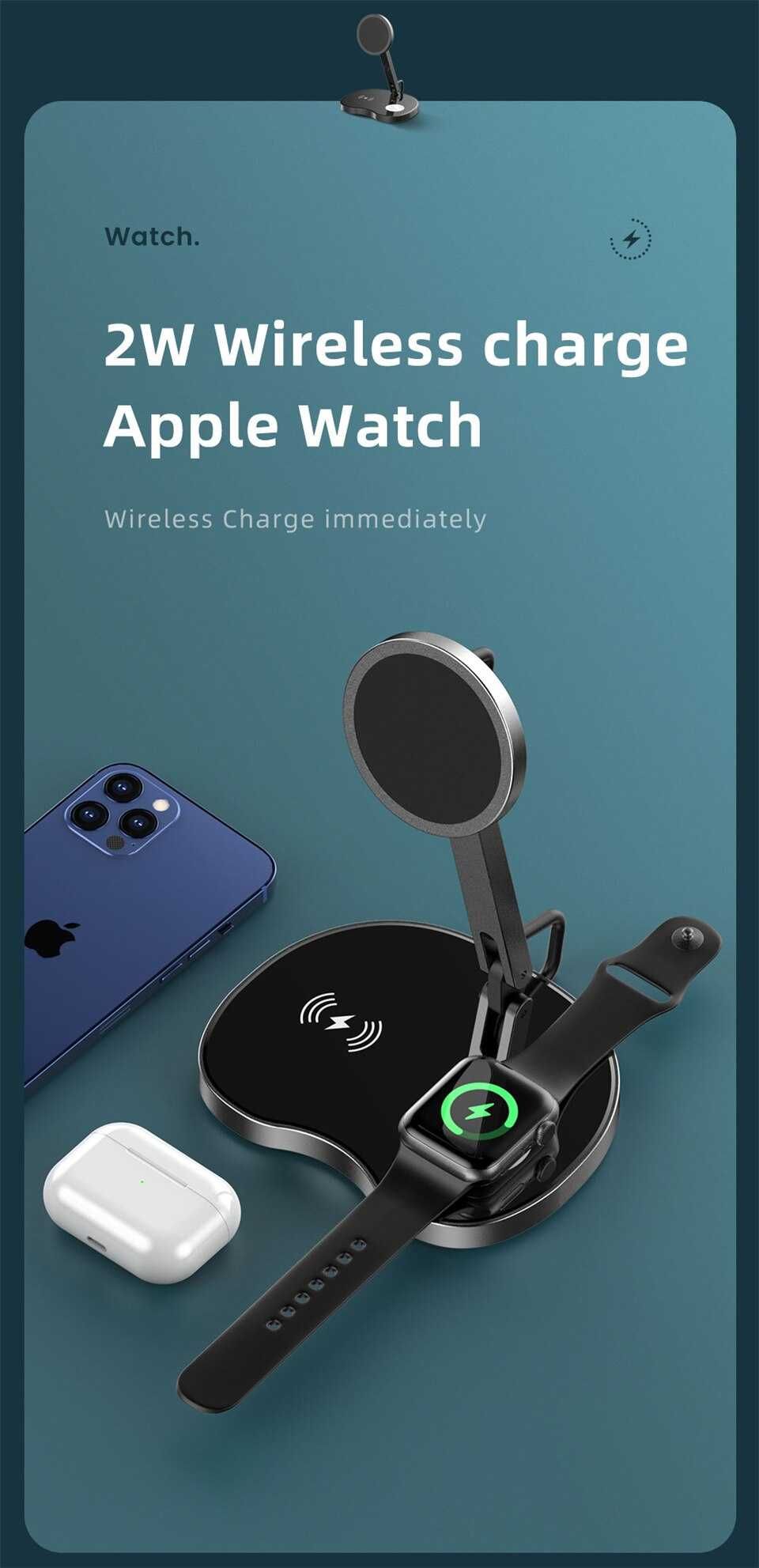 Proda PD-W3 Док-станция 3в1 MagSafe 15W для iPhone Apple Watch AirPods