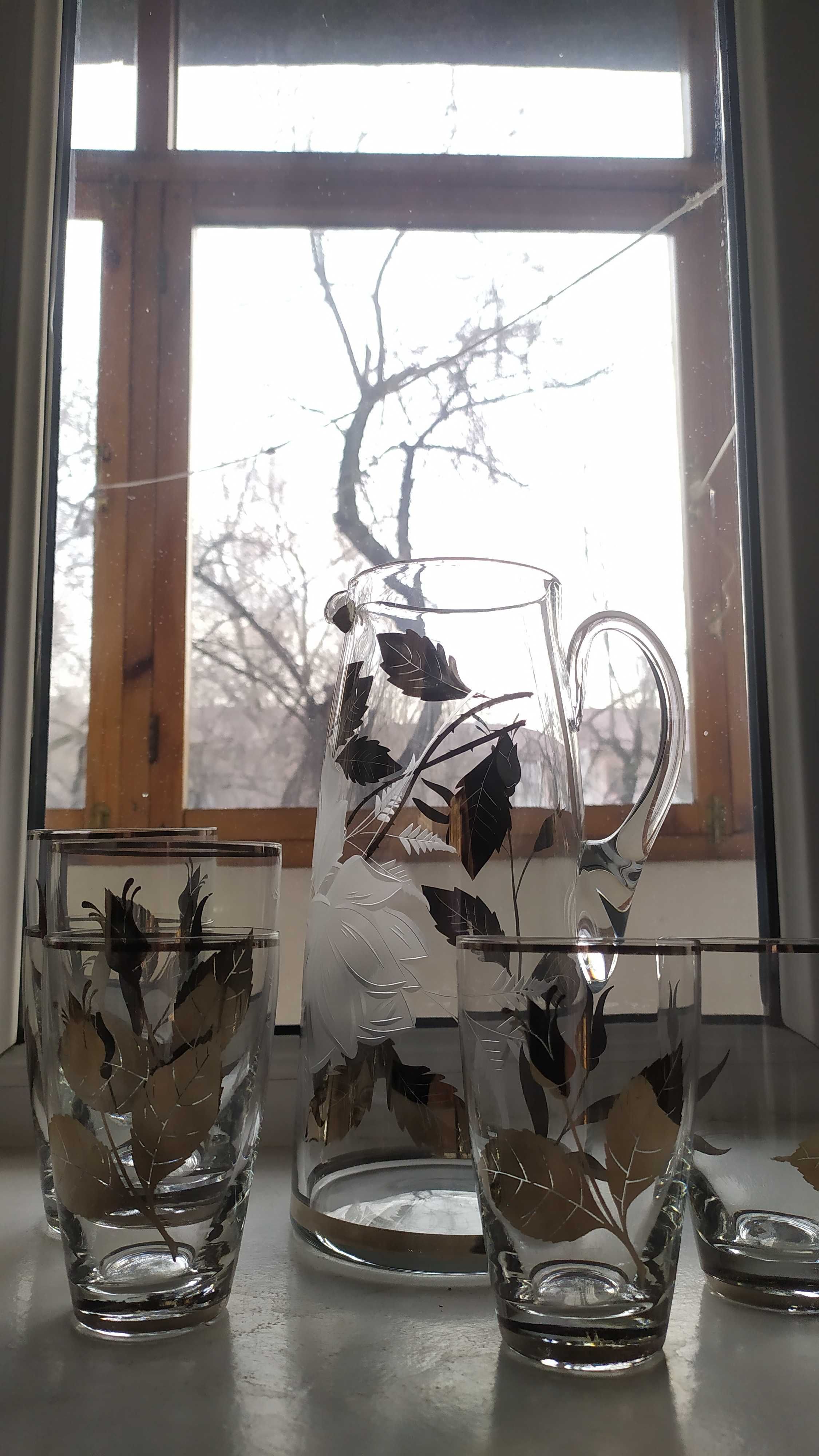 Кувшин и стаканы Bohemia Glass