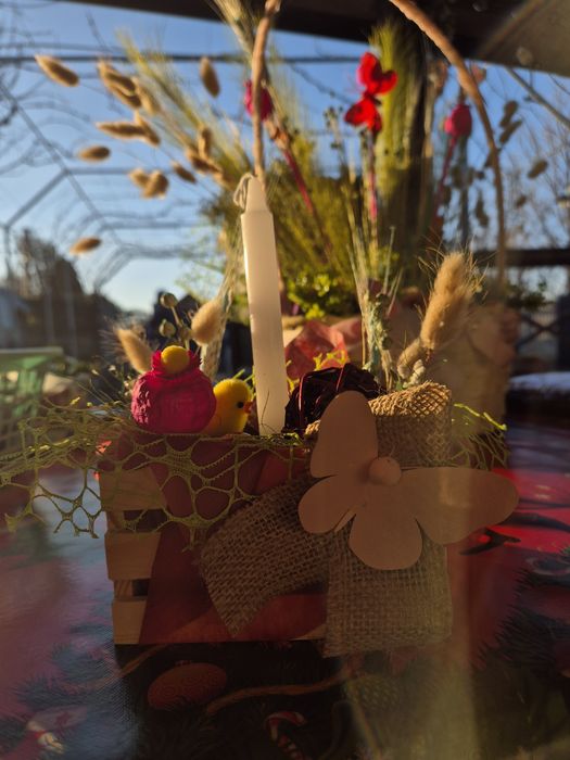 Ornament din flori uscate naturale