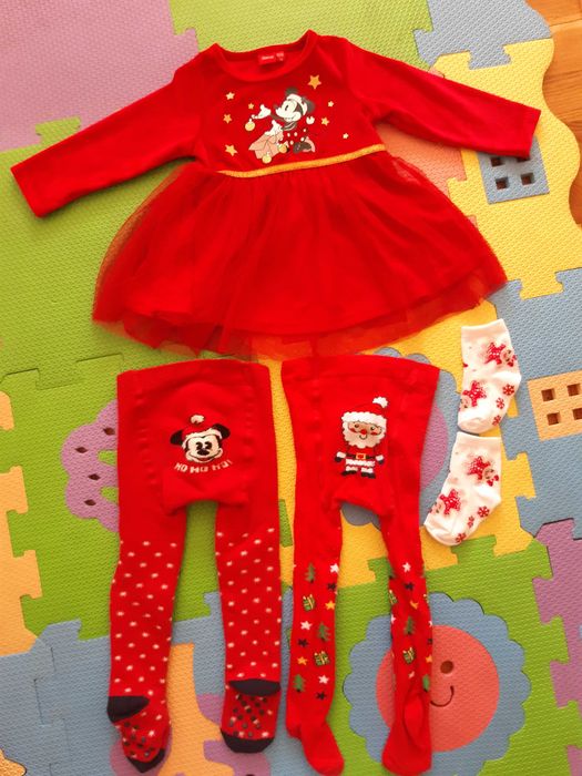 Lot bluza rochita ciorapi pijama Craciun 80