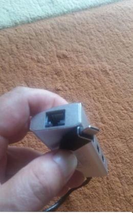 Tripla(HUB) USB 3 cu placa de retea gigabit cu conector Type C