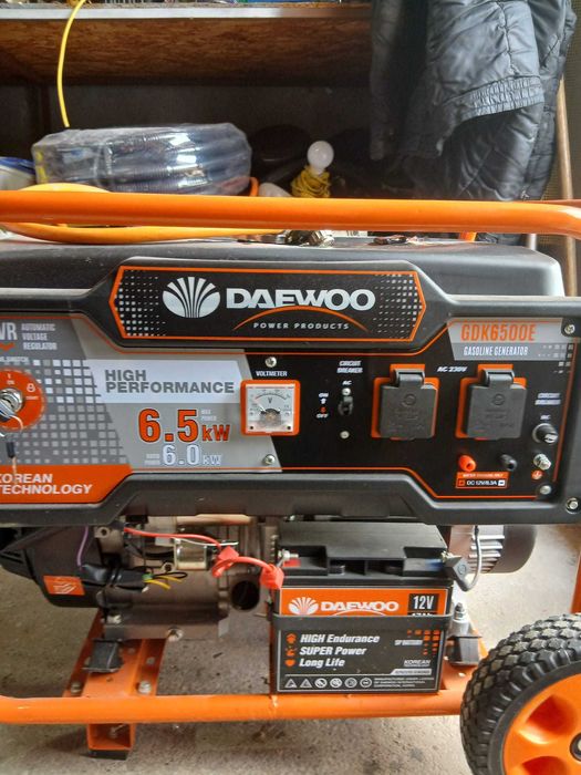 Generator curent pe benzină Daewoo GDK6500E 6500W, monofazic si GPL