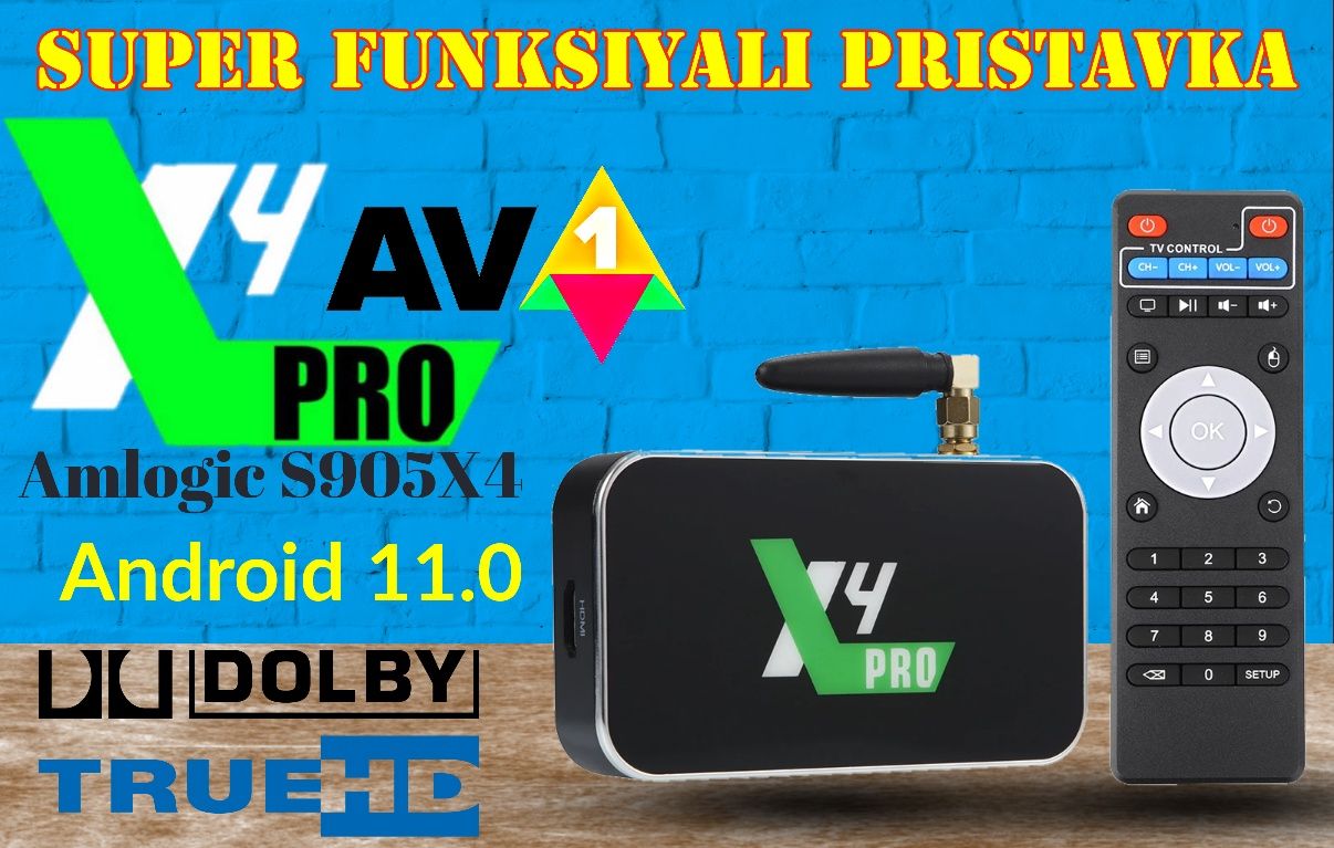 Ugoos X4 PRO 4/32 2300+IPTV(1yil vip)