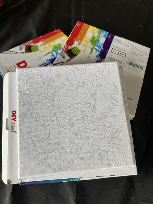 Pictura pe numere copii - elefant