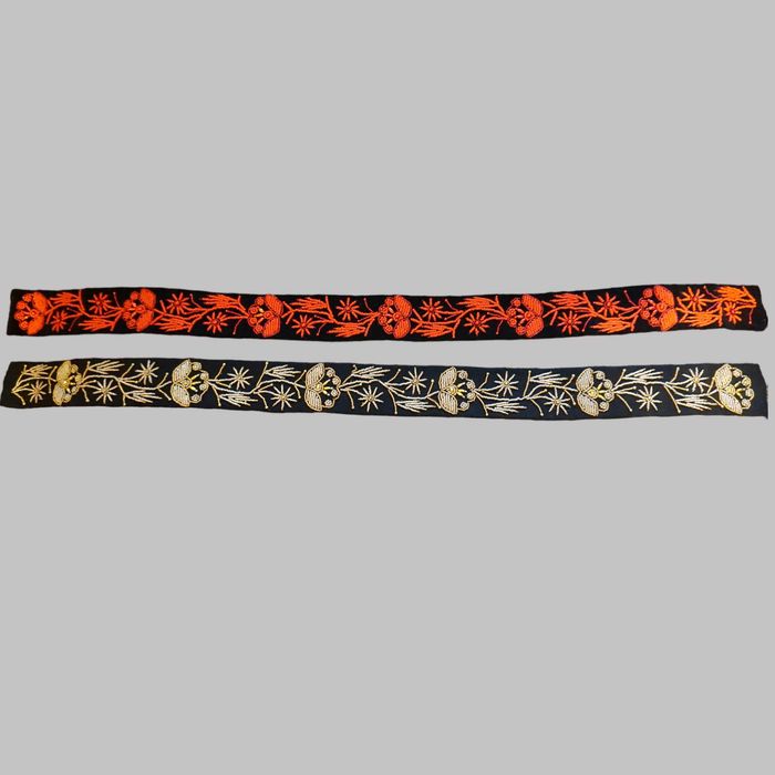 Brau cusut manual cu margele , curea traditionala cu margele pt femei