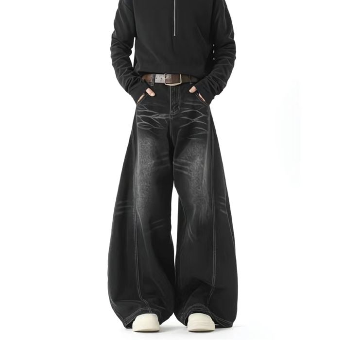 Молодежные широкие джинсы