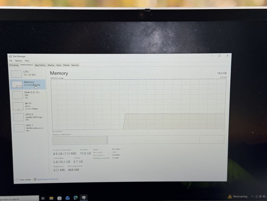 Laptop Lenovo IdeaPad3 - I5, 16 ram, gtx 1650 4gb