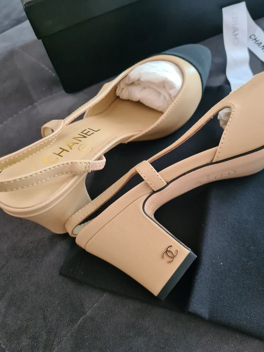 Pantofi Chanel nude - marime 36-40/piele naturala/premium full pack