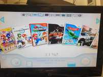 Consola Nintendo Wii modata cu 30 jocuri pe stick USB, accesorii