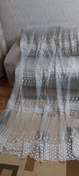 Турецкая белоснежная тюль, 7 м