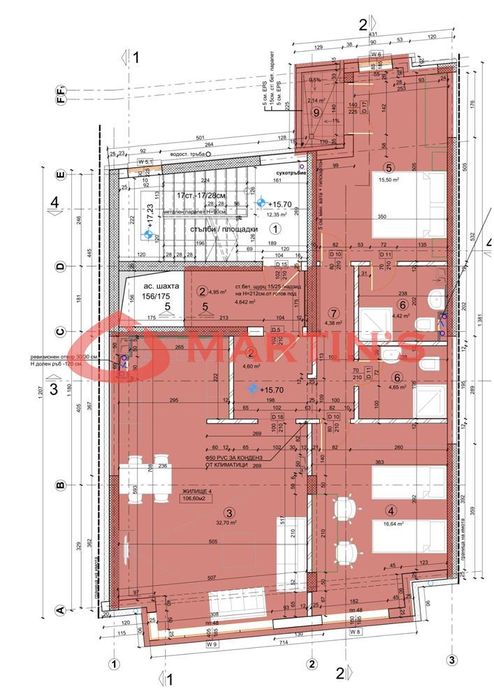 3-стаен в София-Банишора площ 13035 цена 265914