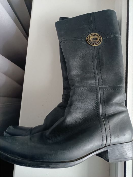 Сапоги кожаные демисезонные