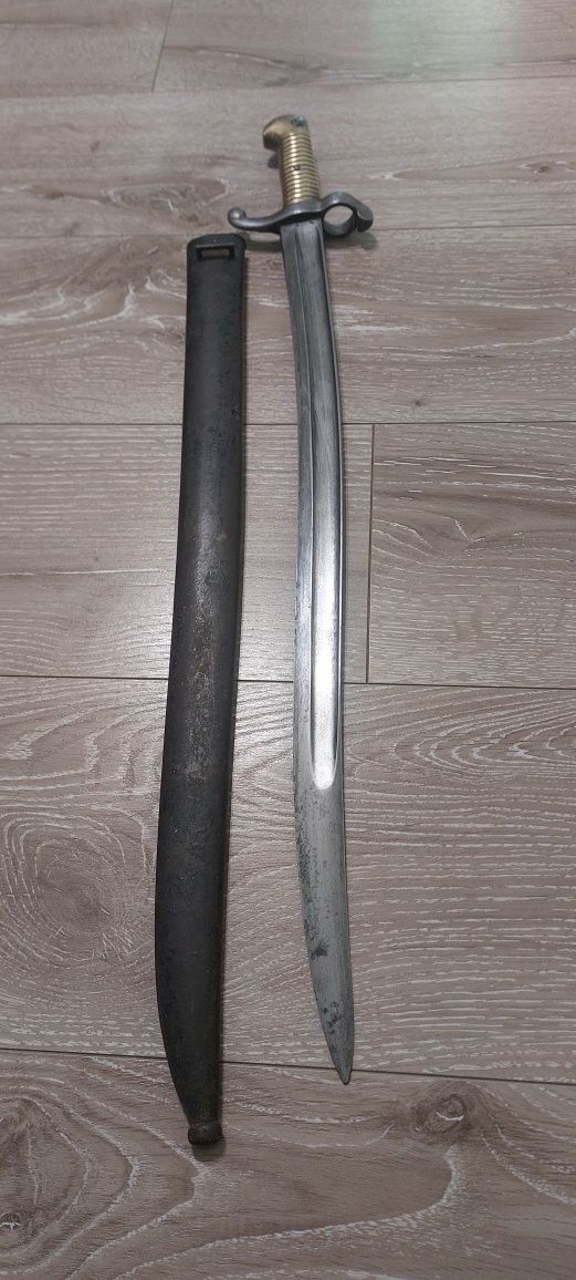RARĂ - Baioneta Sabie Franța Chassepot  M1842 produsa in 1863