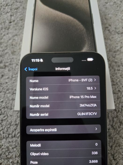 Iphone 15 Pro Max 256GB | Stare perfecta | Cutie + Accesori --PRET FIX