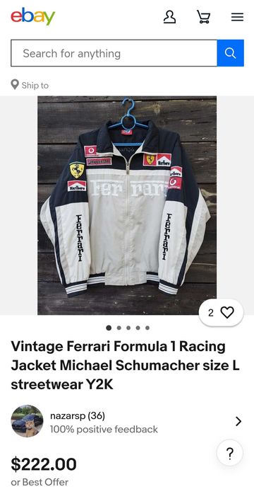 Рядко винтидж яке за състезания на Ferrari , F1  Hype, Marlboro Sport,