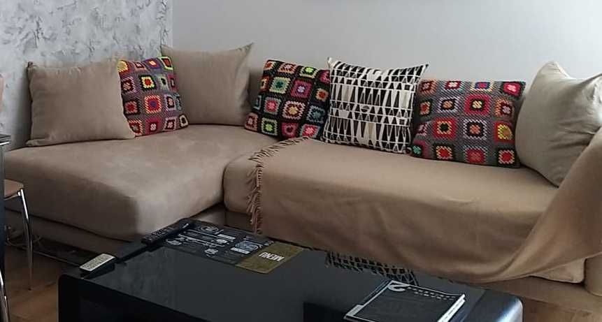 Canapea modulara italiana piele intoarsa cappuccino