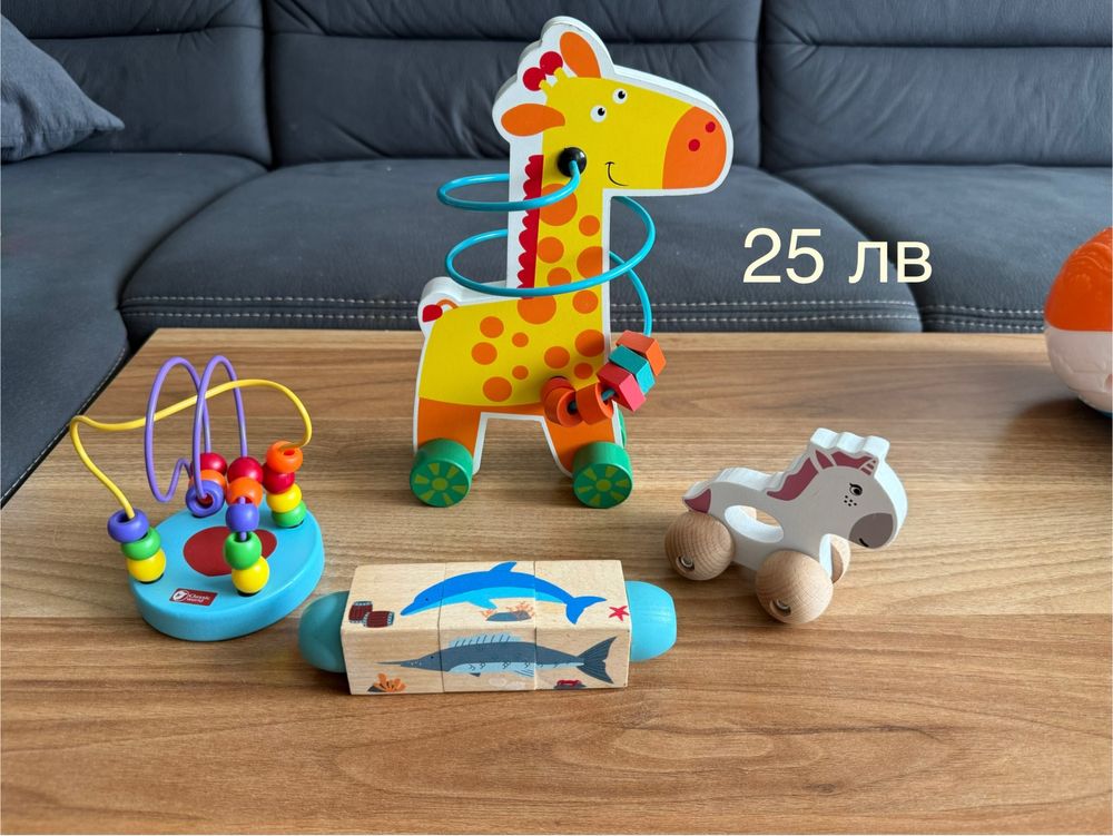 Лот дървени играчки Монтесори и други лотове с играчки