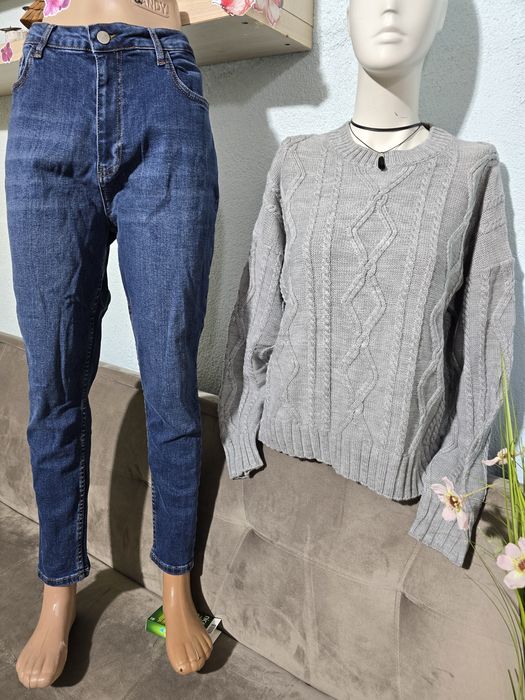 Blugi dama croiala clasica talie inalta