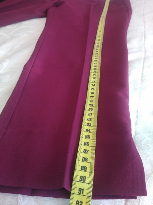 Pantalon chic dame, pe bordo