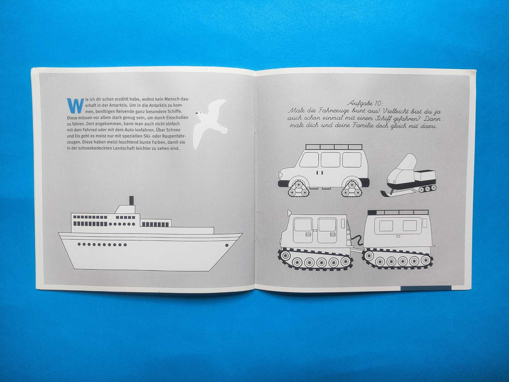 Игровая Мини-книжка об Антарктике для Детей на Немецком Языке
