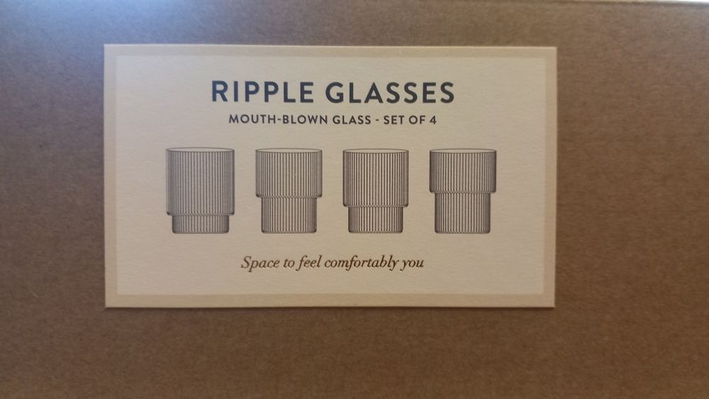 Ripple Стъкло Kомплект от 4 Ясен - Ferm Living