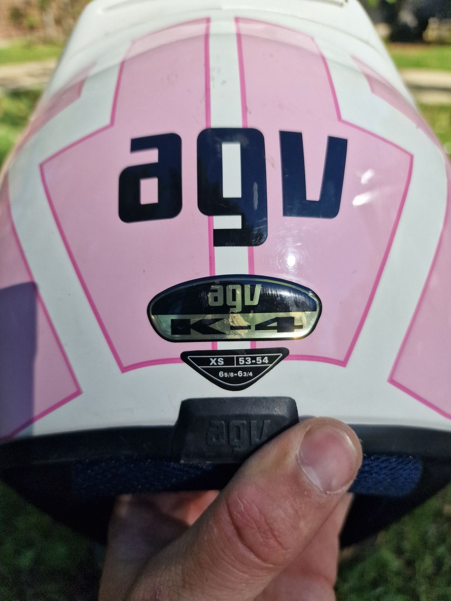 Casca moto AGV K4 pink XS viziera fumurie