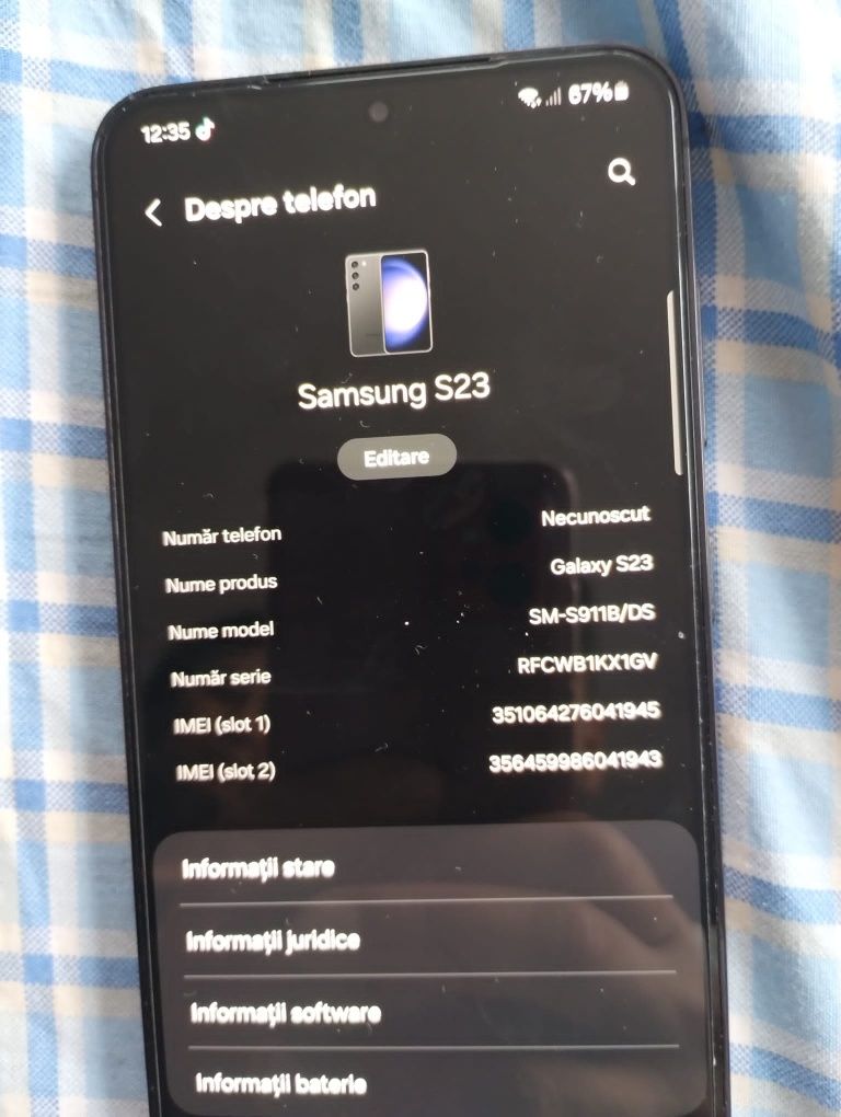 Samsung S23  ca nou