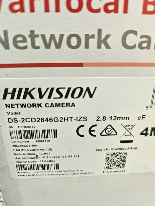 Camera Hikvision Ds-2CD2646G2HT-IZS 2.8-12 mm