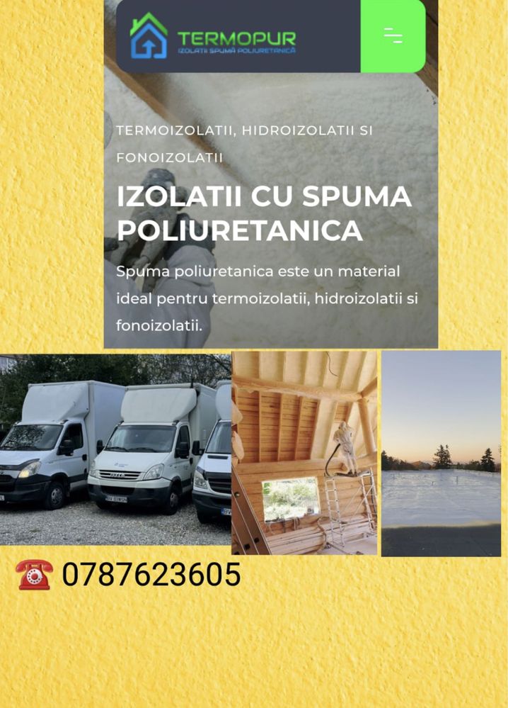 Izolatii spuma poliuretanica/Hidroizolatie Izolatie hidroizol