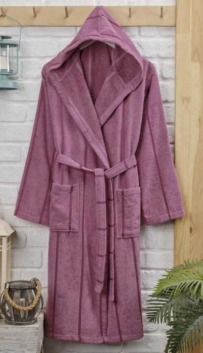 Унисекс халат с качулка за баня, нов Л-ХЛ