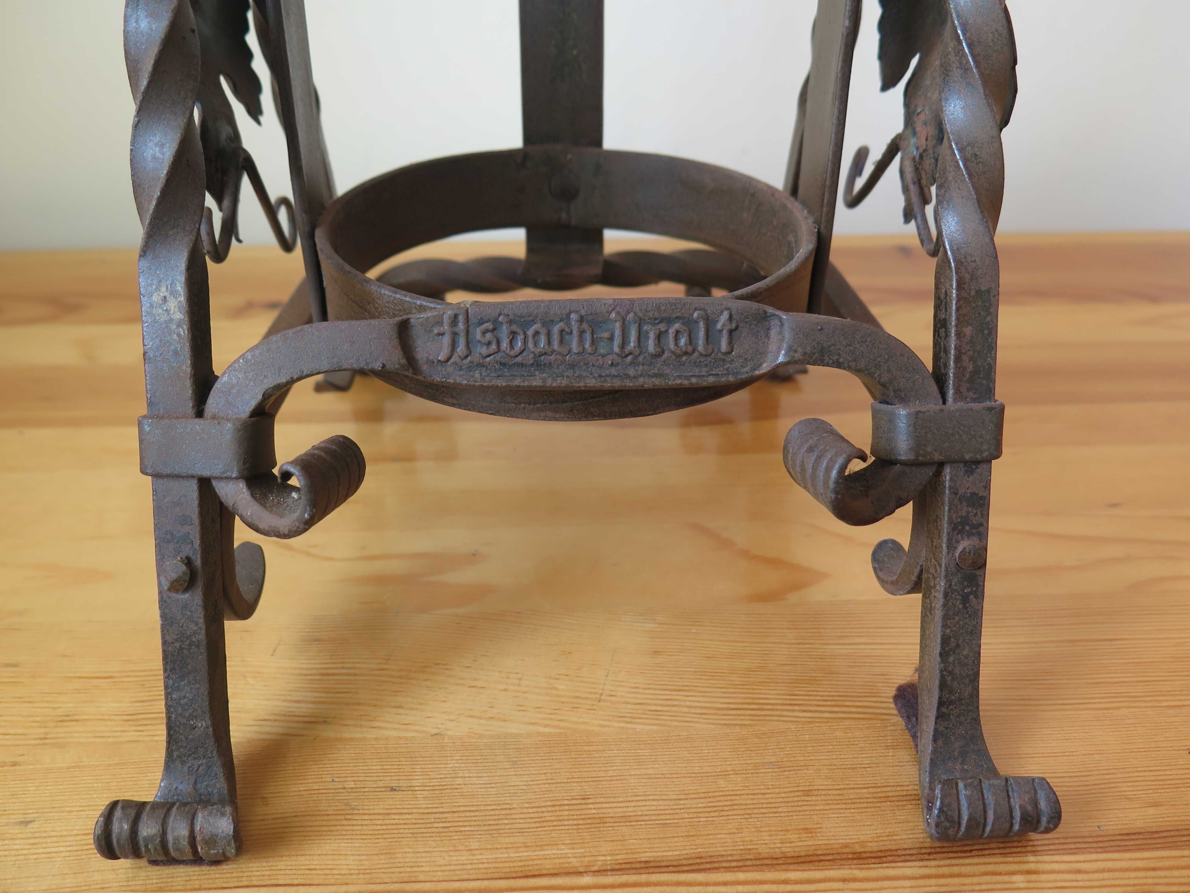 Vintage Asbach-Uralt Wine Bottle Holder/Decanter ,1970г.,ковано желязо