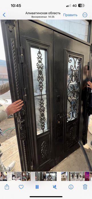 Продается входная новая дверь,цвет тмно серый графит ,глянцевая