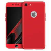 Husa GloMax FullBody Rosu Apple iPhone 8 Plus cu folie de sticla
