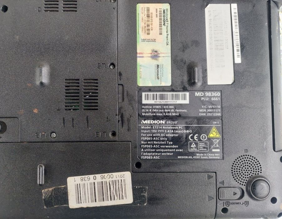 Laptop Medion Akoya 17"