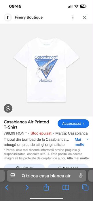 Vand tricou ORIGINAL Casablanca