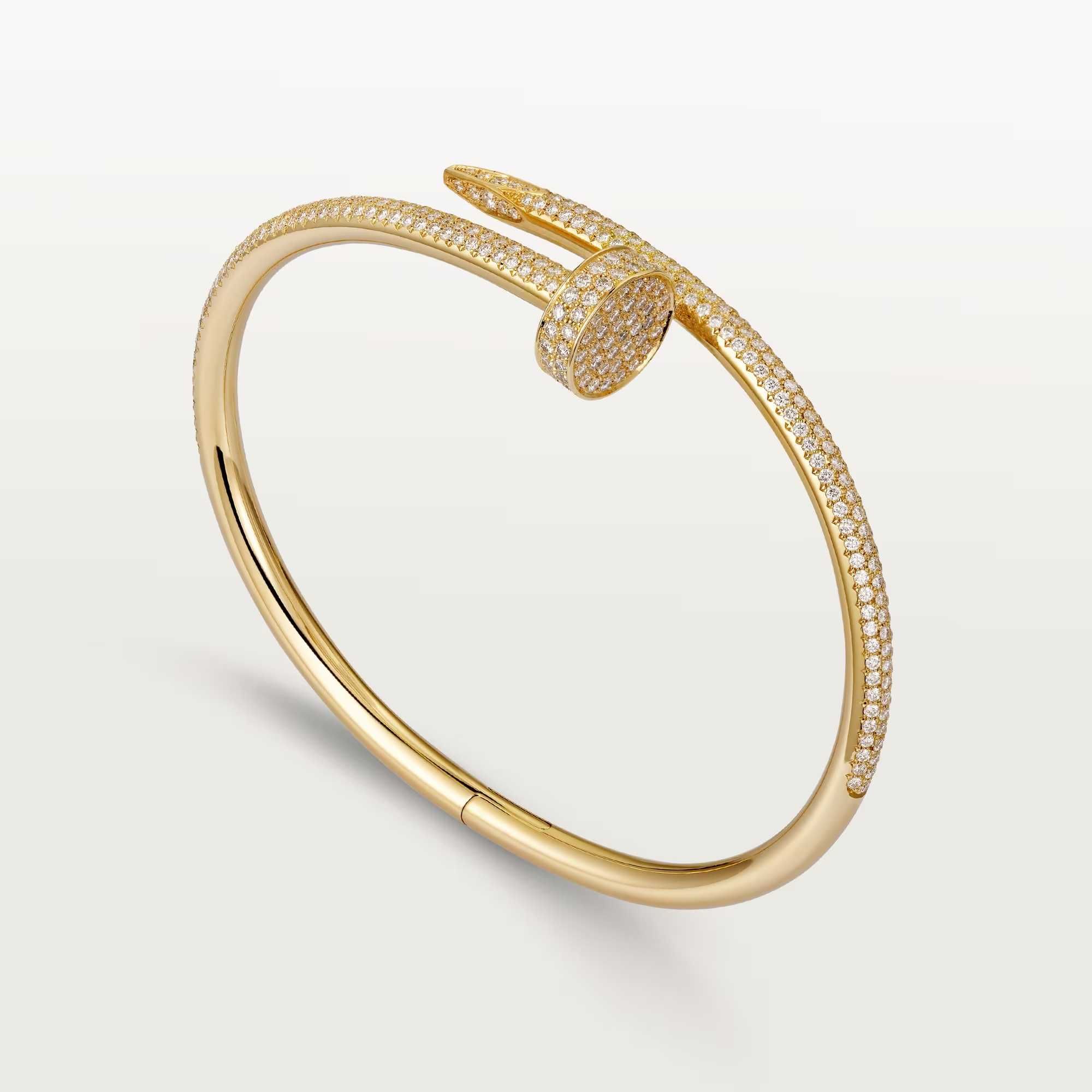CARTIER Nail Juste un Clou Gold Large Paved Diamonds Гривна Пирон