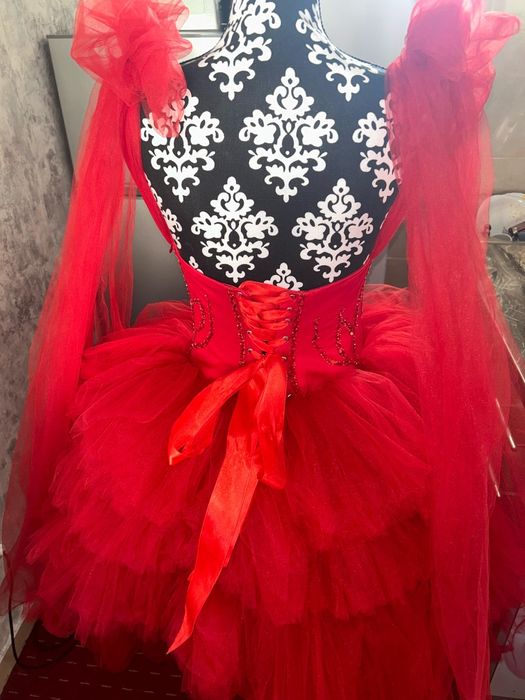 Rochie Nașa Roșie Marian Bulbuc